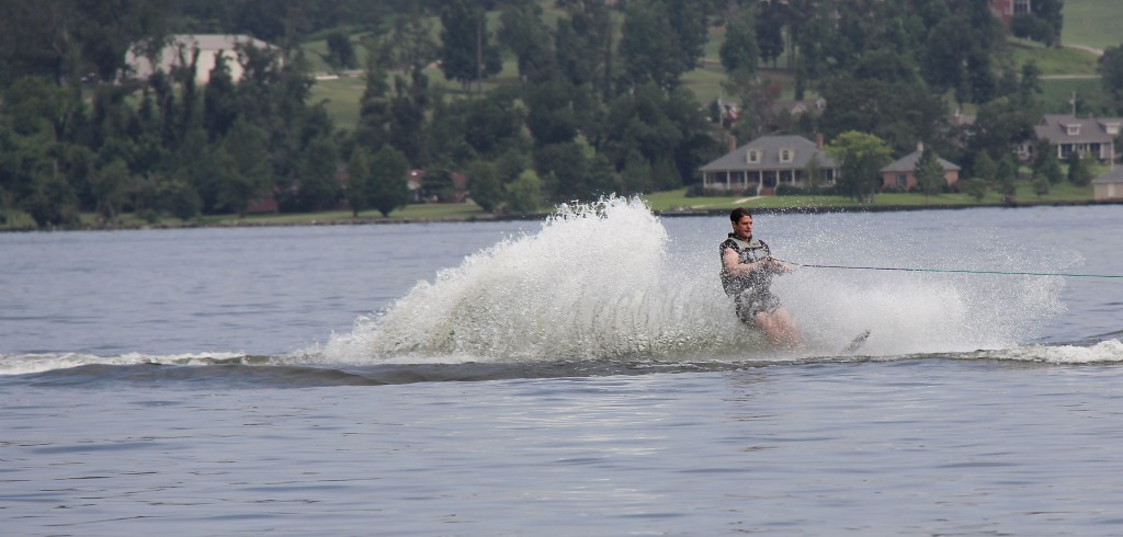 getting up on one ski